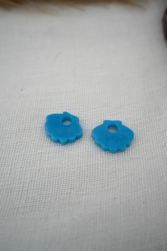 Petites pampilles coquillages bleues