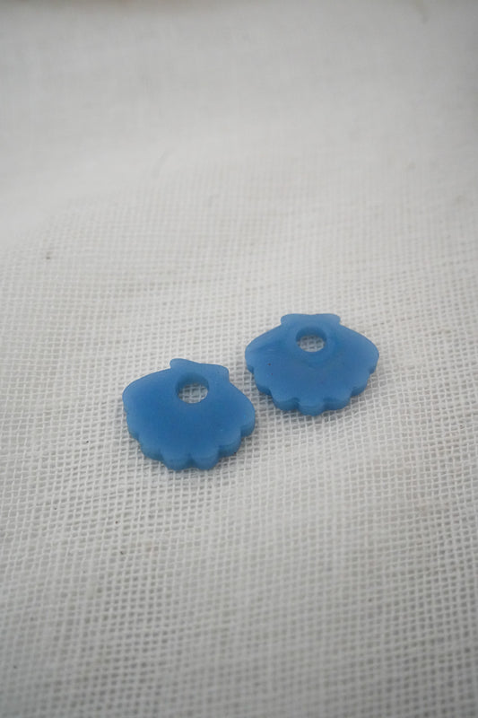 Petites pampilles coquillages bleues