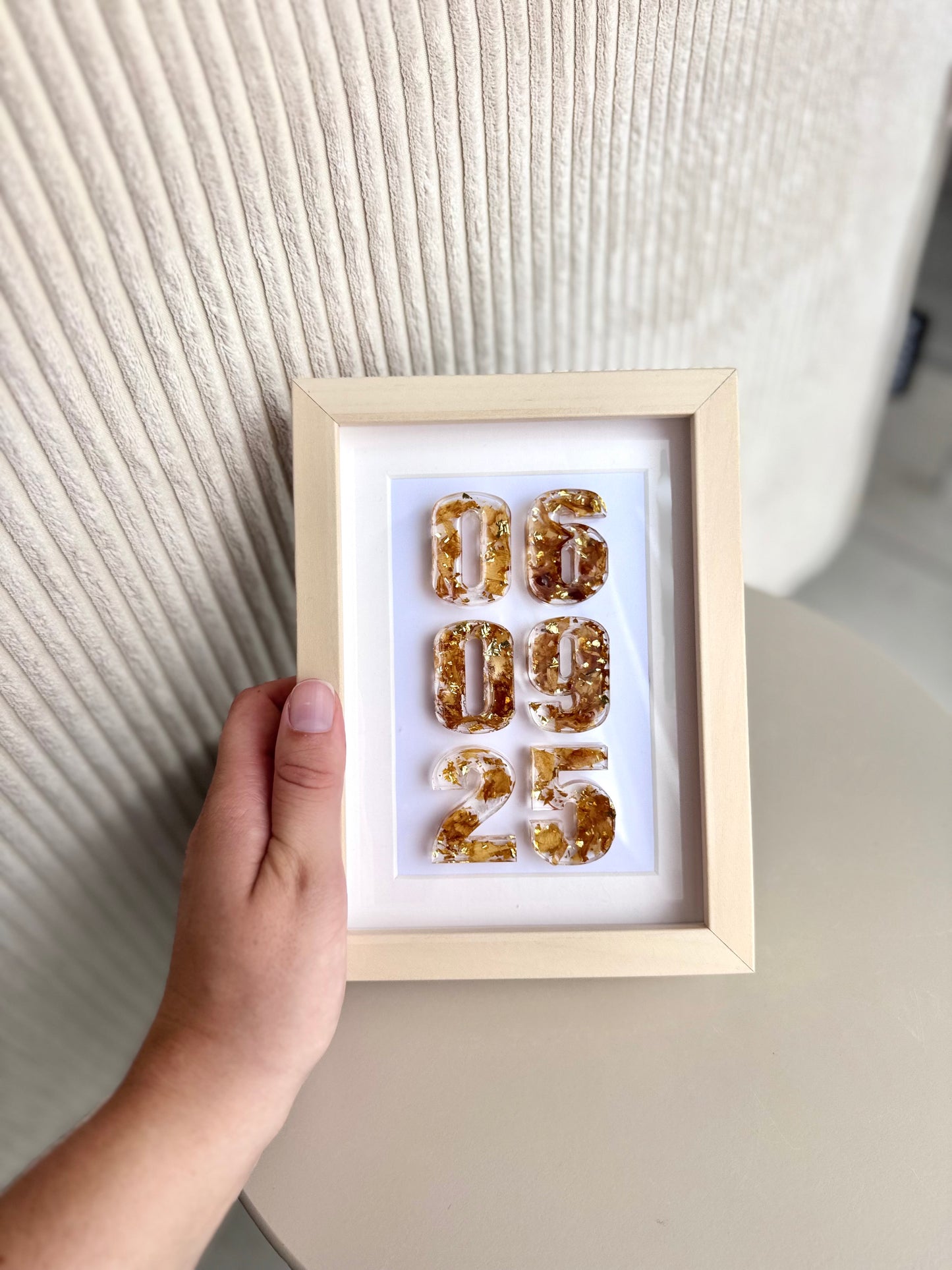 Cadre souvenir avec des chiffres