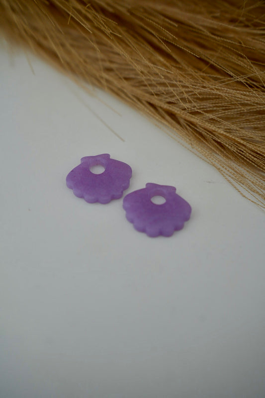 Petites pampilles coquillages violets