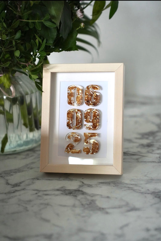 Cadre souvenir avec des chiffres